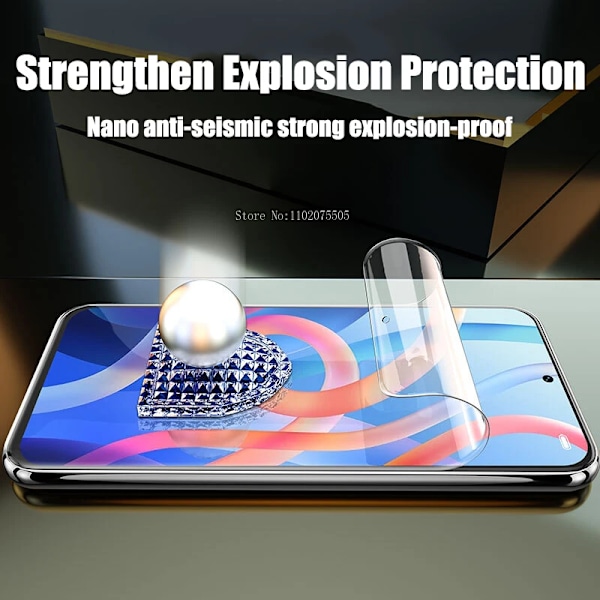 4 st Hydrogelfilm för Redmi Note 10 11 Pro 10S 11S 10A 10C Skärmskydd Xiaomi Redmi Note 8 9 Pro 9S 9T 9A 9C Snabb Leverans Redmi 10C Hydrogel film