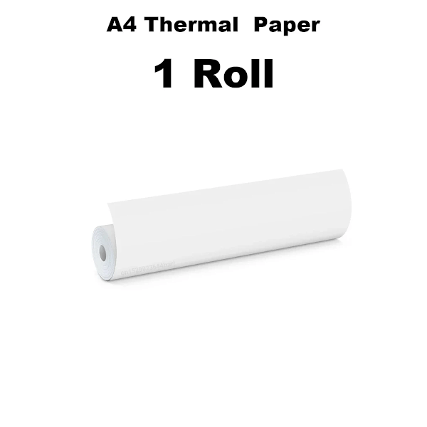 A4 Termopapper Termiskt Utskriftspapper 210*30mm för A4 Trådlös Bluetooth A40/X8 Skrivarpappersrulle 1 Roll