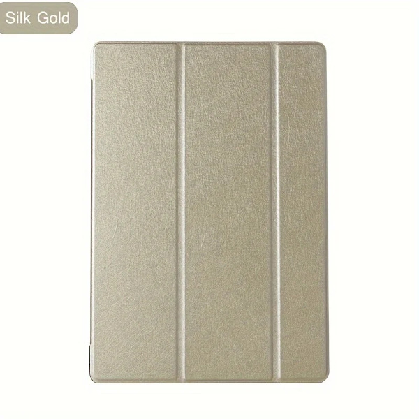 Fodral för Samsung Galaxy Tab A A9 Plus A8 10.5 A7 Lite T220 X200 X210 T580 S5E S6 Lite S2 T810 P620 PU Tablet Cover Smart Case Silk Gold Tab A9 Plus X210