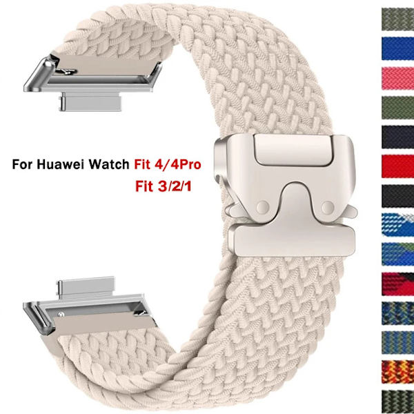 Elastiskt flätat soloband i nylon för Huawei Watch Fit 4 pro/4/3 Armband Herr Dam Armbandsur för Huawei Fit 2 Fit 1 Band For Huawei Fit 3