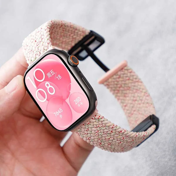 Flätat armband för HUAWEI Watch Fit 4 Pro-rem Magnetisk nylon Solo Loop Armband för Smartwatch Huawei Watch Fit 4/3-remmar red For Huawei fit 3