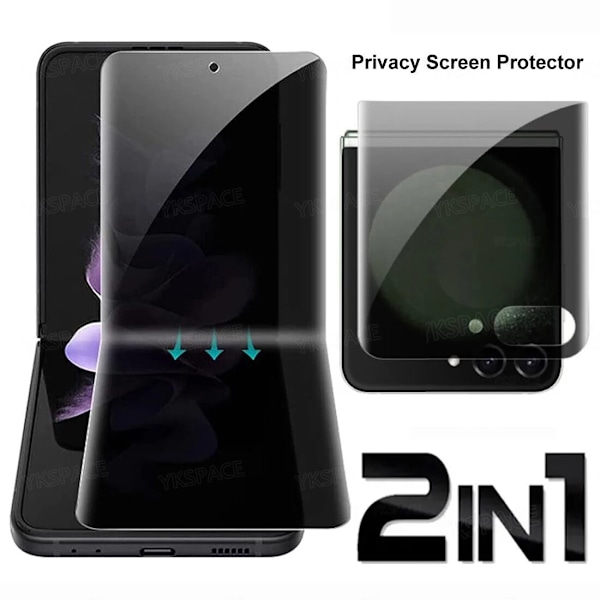 Inre EPU Extern Sekretess Anti-Spion Hydrogel Film För MOTOROLA Moto Razr 40 50 Ultra Plus 2024 2023 2022 Mjukt Skärmskydd Inner and External For Razr 2024
