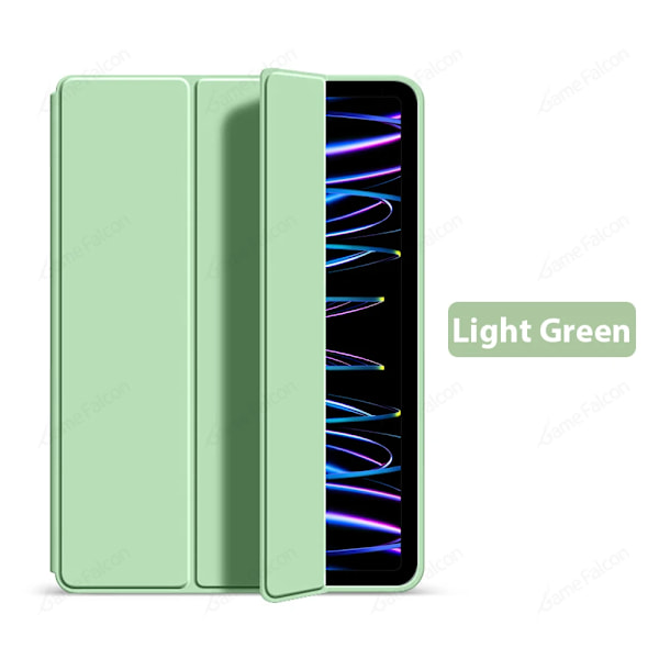 För Ipad Pro 13 11 M4 12.9 Fodral Air 11 M2 5 4 3 2 1 10.9 Funda 10 9 9:e 10:e 7:e 8:e Generationen Mini 6 7 A17 8.3 10.2 2024 Skal Light Green Mini 6 2021