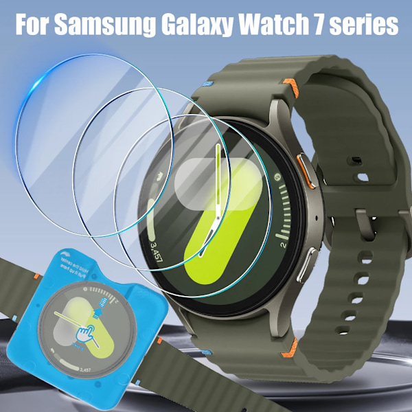 1-4 st Enkel att Installera Härdat Glas för Samsung Galaxy Watch 7 40mm 44mm Watch 7 Ultra 47mm Skärmskydd Anti-repa Film 1 Pack For Watch 7 44mm