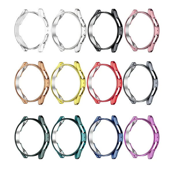 Silikon TPU-skal för Samsung Galaxy Watch 7/6/5/4 40mm 44mm Fulltäckande skärmskydd Stötfångare för Watch7 44mm 40mm Skal Blue 11 Galaxy 7 40mm