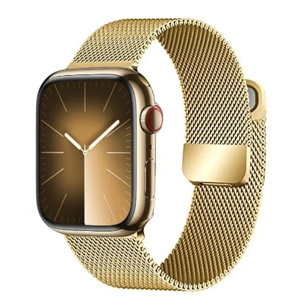 Magnetiskt Milanese Armband För Apple Watch Band 10 9 8 7 46mm 42mm 45mm 41mm Ultra 2 49mm Metallarmband iWatch 6 5 4 SE 44mm 40mm Golden For Series 10 46mm
