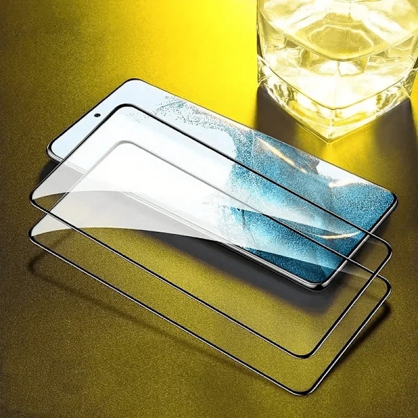 2 st Fulltäckande Skärmskydd i Härdat Glas för Samsung S25 S24 Ultra S23 S22 S21 Reptåligt Högkvalitativt Filmsats Samsung S24 Plus High Definition