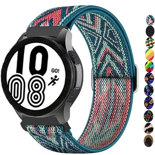 Elastiskt glänsande armband för Samsung Galaxy Watch 7/6/5/pro/4/classic/Active 2 20mm/22mm Bohemian Pride armband Huawei GT 4-3-2 band Dark gray 24 20mm watch band