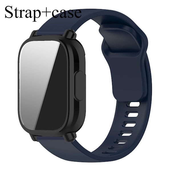 Silikonarmband + Skyddsfodral för Xiaomi Redmi Watch 5 active/5 Lite Full Cover Skärm TPU Mjukt Skal och Andningsbart Sportband MiuB Redmi Watch 5 Active