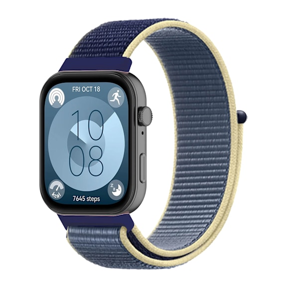 Nylonarmband för Huawei Watch Fit 4 3 Vävda Sport Smartwatch Armband Correa Huawei Watch Fit 4/4 Pro Armband Klockarmband Ice Ocean Blue Watch Fit 4 Pro