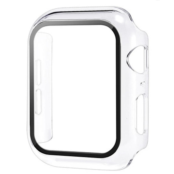 Glas+Skal för Apple Watch case 9 8 7 6 SE 3 iWatch Tillbehör Skärmskydd Apple watch series 44mm 40mm 38/42mm 45mm 41mm Transparent 45mm series 7 8 9