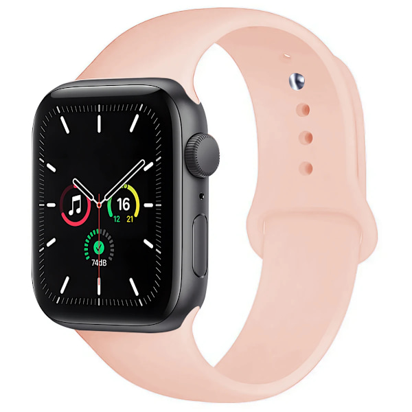 Silikon Sportarmband för Apple Watch strap 49mm 44mm 45mm 40mm 41mm 42mm 38mm armband iwatch series9 8 7 6 5 4 3SE Ultra 2 correa Light P 49mm-42-44-45mm M-L