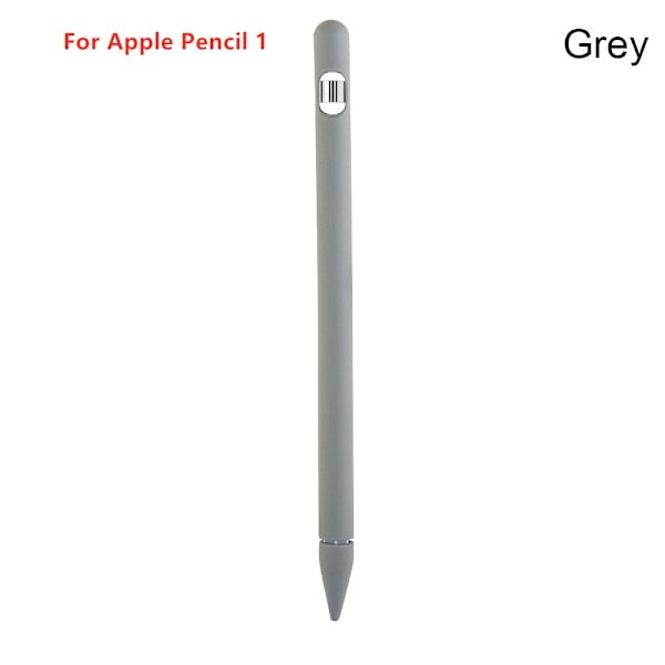 Fodral för IPad Tablet Touch Pen Stylus Skyddsfodral 4-i-1 Färgglatt Mjukt Silikonskydd för Apple Pencil 1:a Generationen Gray