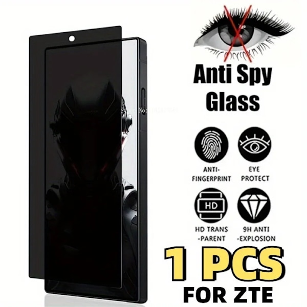 1 st Svart Anti-Spion Härdat Glas för ZTE Nubia Z70S Ultra Z60S Pro RedMagic 10 Air 10 Pro 10 9 ProPlus Sekretess Skyddsfilm RedMagic 8 Proplus Anti Peeping