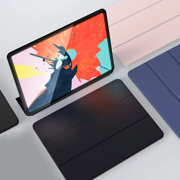 Slimmat Fodral För Samsung Galaxy Tab A7 Lite 8.7'' 2021 SM-T220 SM-T225 Flip Tablet Skydd Tri-Fold Ställ Smart Folio Skal Black For Tab A7 Lite 8.7