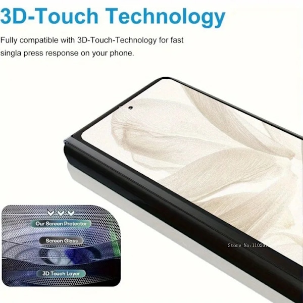 3 ST 9D Hårdhet Transparent Härdat Glas för Samsung Galaxy Z Fold 7 Z Fold 5/6 Z Fold 4/3/2 HD Anti Repskyddsfilm Galaxy Z Fold 7 Tempered glass