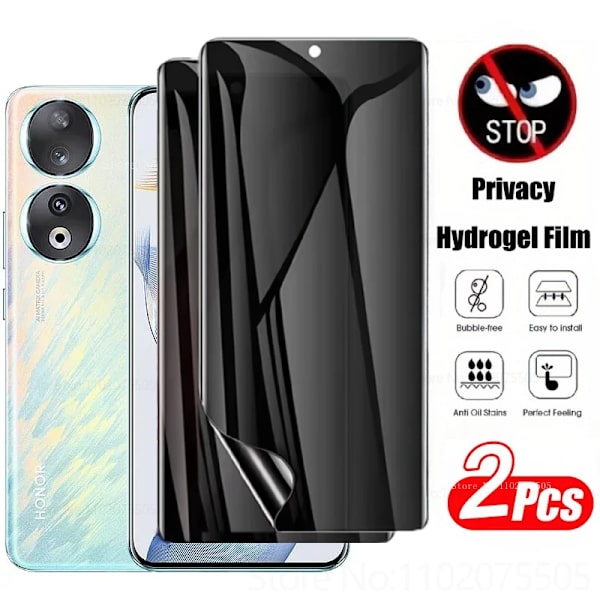2 st Anti-Spy Hydrogel Film För Honor Magic 7 6 5 Pro Lite 5G Sekretess Skärmskydd För Honor 300 200 100 Pro X9a X8a X7a Magic 5 Lite Anti Peeping