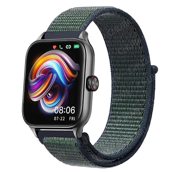 20mm 22mm Nylon Loop band för Amazfit GTS4/2/3/3pro/2e/GTS2 Mini/GTR 4 42mm/47mm/GTR2/2e/stratos armband Amazfit bip rem 18 Deep fog gray 20mm