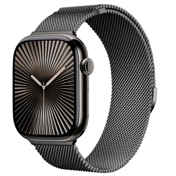 Milanese Armband för Apple Watch Band Ultra2 49mm 10 46mm 9 8 7 45mm 41mm Metall Magnetiskt Armband iWatch 6 5 4 SE2 44mm 40mm 42mm Graphite ash Ultra 49mm