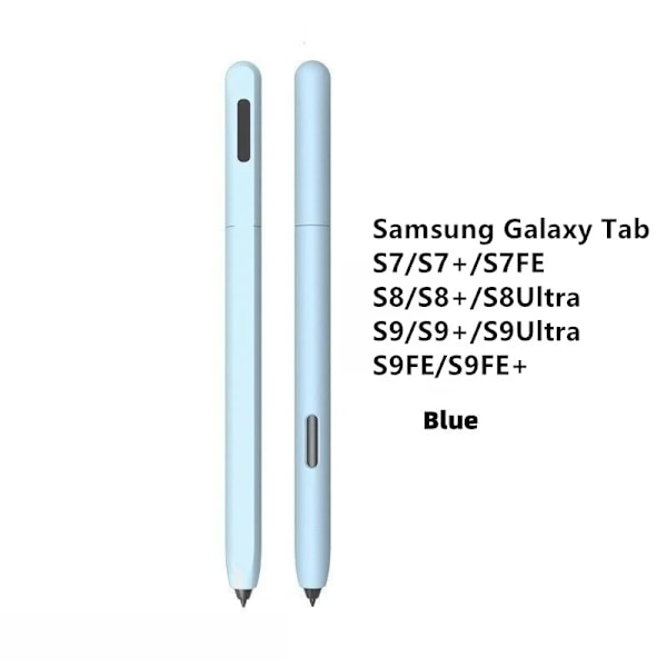 Silikon Pennfodral Tablet Touch Stylus Penna Skydd Enfärgad för Samsung Galaxy Tab S6 Lite S Pen S7 FE S8 Ultra S9 Plus S7-blue