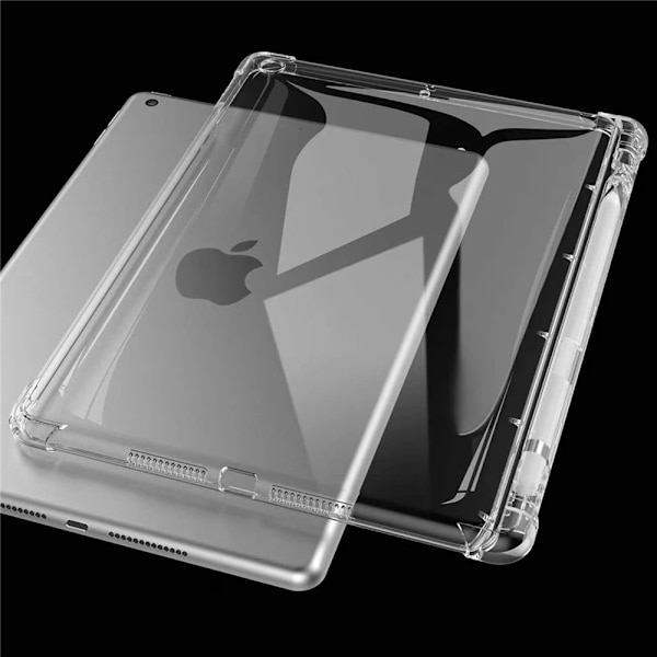 Klart Skal För Ipad Pro 11 12.9 10.5 9.7 9:e Generationen Med Pennhållare Fodral Ipad Mini 6 Air 5 4 3 2 1 10:e 8 7 5 Tpu Skal 7th 8th 9th