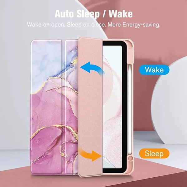 Smart PU-fodral för iPad Air 4:e 5:e iPad 10:e 10.9 Funda för iPad Pro Air 11:e 11 7:e 8:e 9:e 10.2 2 9.7 3 10.5 Transparent Skal picture PP iPad 7th 8th 10.2
