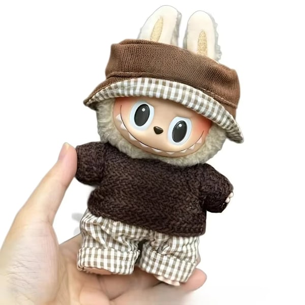 Mini Plyschdockas Kläder Outfit Tillbehör För Korea Kpop Exo 15-17cm Labubu Idol Overall Set Kläder Gåva Labu-26 No doll