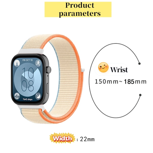 Nylonarmband för Huawei Watch Fit 4 3 Vävda Sport Smartwatch Armband Correa Huawei Watch Fit 4/4 Pro Armband Klockarmband Transparent Huawei Watch Fit 3