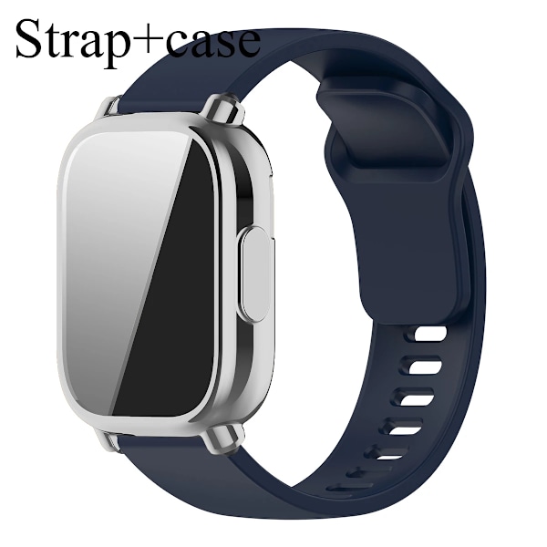 Silikonarmband + Skyddsfodral för Xiaomi Redmi Watch 5 active/5 Lite Full Cover Skärm TPU Mjukt Skal och Andningsbart Sportband MiUS Redmi Watch 5 Active