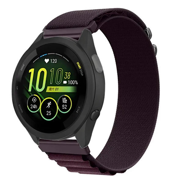 22mm 20mm Nylonarmband för Garmin Forerunner 165 55 265 965 Alpine Loop Armband Klockarmband Garmin Venu 3/Vivomove Trend/Active 5 Wine red For width 20mm