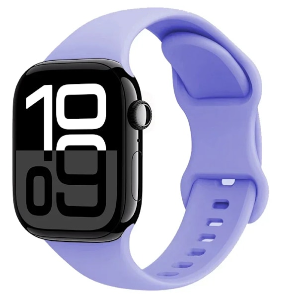 Sport Silikonarmband för Apple Watch 10 9 8 7 46mm 42mm 45mm 41mm Ultra 2 49mm Armband Klockarmband iWatch 6 5 4 SE 44mm 40mm Rem Lilac Series 10 42mm