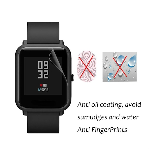 5 st Skärmskydd för Xiaomi Huami Amazfit Bip U BIT PACE Lite S Amazfit GTS 3 2 2e Mini POP Pro, Full täckning, Mjuk TPU-film Bip Bip S BipS Lite