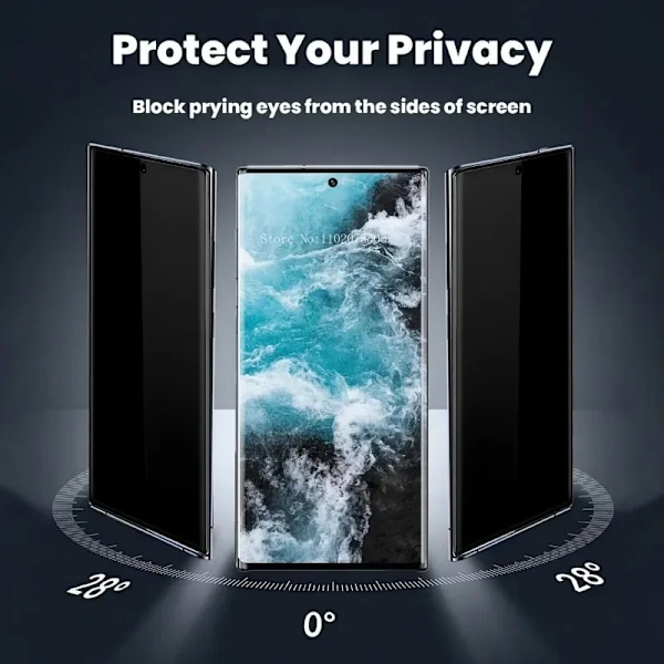 3-pack Sekretess Mjuk Hydrogel Film För Samsung Galaxy S24 Ultra S23 S22 S21 Plus FE S20 S8 S9 S10 Plus Note 20 10 Skärmskydd Galaxy S20 Plus Privacy