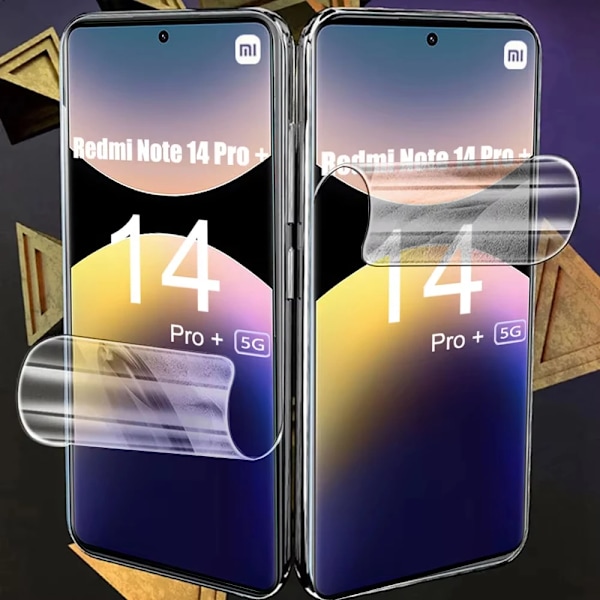 4 st Hydrogel Film för Xiaomi Redmi Note 14 Pro Plus 13 12 11 Skärmskydd Redmi 14C 13C A3 A1 A2 Note 14 5G 4G 14s Gel Film Redmi note 13proplus 4pcs hydrogel films