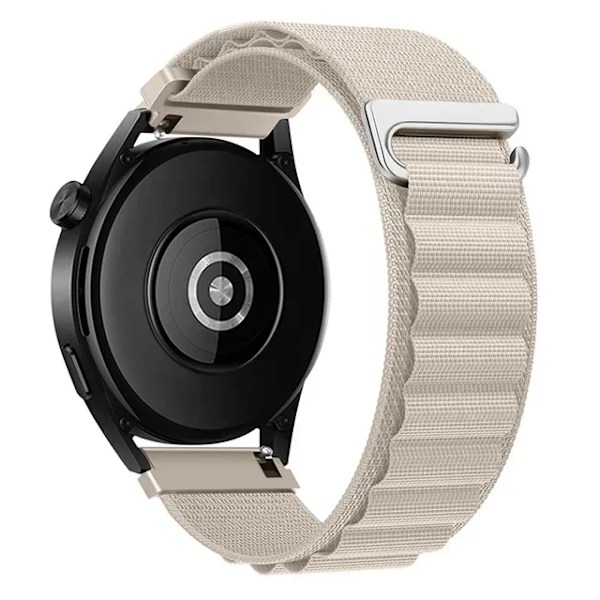 22mm 20mm Nylon Alpine Loop Armband för Huawei Watch GT5 Pro GT5 GT4 GT3-2 46mm Armband Klockarmband för Samsung Watch 7 6 5 4 Bälte Starlight for width 22mm