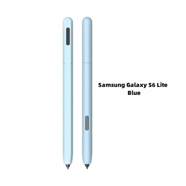 Silikon Pennfodral Tablet Touch Stylus Penna Skydd Enfärgad för Samsung Galaxy Tab S6 Lite S Pen S7 FE S8 Ultra S9 Plus S6 Lite-blue