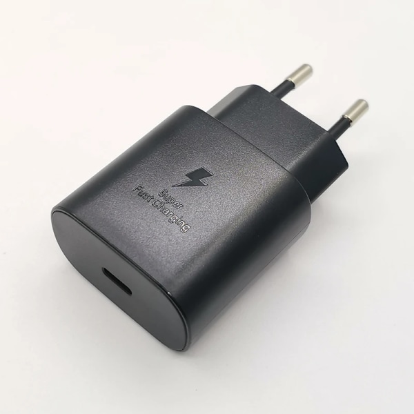 Samsung S20 S21 S22 S23 S24 Note 20 Ultra 10 Plus Laddare 25W Supersnabb Laddningsadapter För Galaxy Z Flip Fold 6 5 4 3 2 EU Charger and Cable