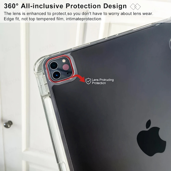 Skal för iPad 11:e generationen A16 Funda iPad Pro 11 13 M4 2025 M2 M3 iPad Air 13 11 Air 5 4 iPad 10:e 9:e 8:e 7:e Mini A17 Pro 12.9 Fodral Gray iPad 10th-11th A16