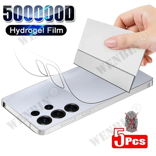 5 st Bakre Hydrogel Film För Galaxy S25 Ultra S24 S23 Plus FE Skärmskydd För Samsung A56 A55 A36 A35 A15 A16 5G Bakre Film For Galaxy A16 5 Pcs Back Film