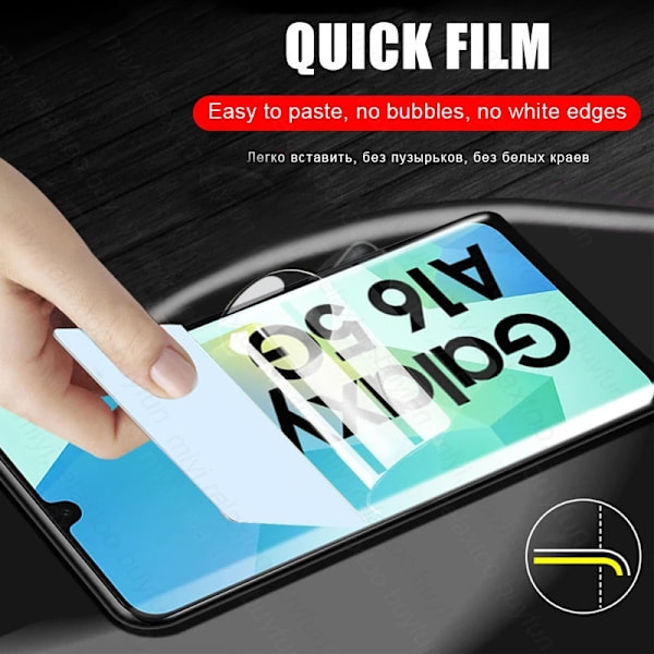 4-i-1 Sumsung A16 5G Kameraglas & Hydrogel Film Skärmskydd för Samsung Galaxy A16 A 16 16A 5G/4G SM-A165F, SM-A166B 6.7\" 4in1 2front 2lens For Samsung A16 5G