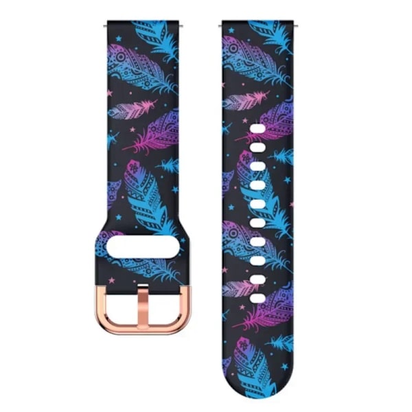 18mm Tryckt Silikonarmband för Huawei Watch Gt4 41mm 18mm Armband För Garmin Vivoactive 4S/Venu 2s Huawei Watch Gt5 41mm armband 22Feather Huawei gt 5-4 41mm