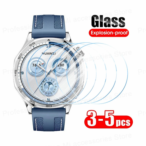 9H Hårdhet Härdat Glas För Huawei Watch GT 5 4 46MM 41MM Anti-Rep Bubblfri Film För Huawei GT4 GT5 Skärmskydd 5Pcs For Huawei GT5 41MM