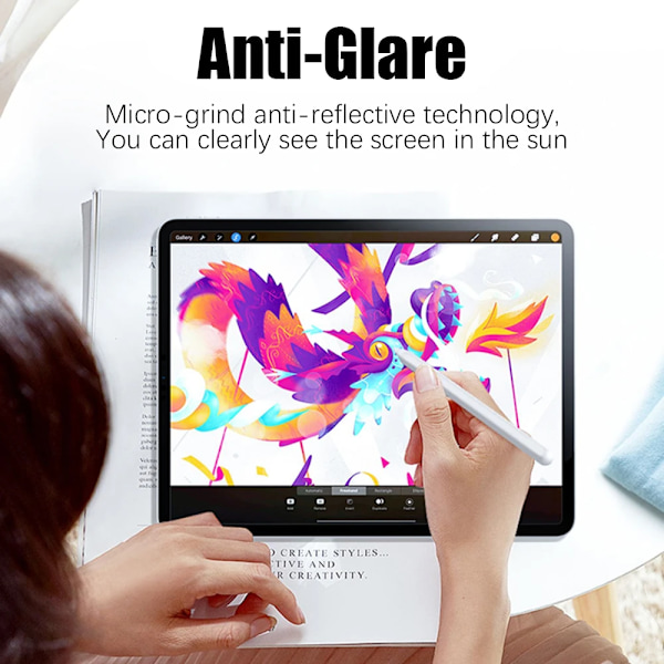 2 st Pappersliknande Skärmskydd för Ipad 10 10:e Pro 13 M4 12.9 2025, Ipad Air 11 5 4 M3 M2 A16 9:e Generationen Mini 6 7 Air 13 M3 M2
