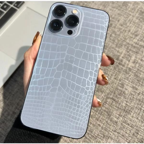 2 st Krokodilmönstrad Mjuk Klar Hydrogel Film för iPhone 16 15 14 Plus 13 12 mini 11 Pro X XS Max XR Skärmskydd for iPhone XR 2Pcs Crocodile Films
