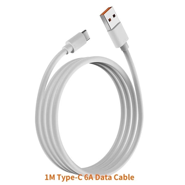 100W Snabbladdare Dubbelport Usb Typ-C Supersnabb Laddningshuvud Mobiltelefonadapter Laddningshuvud för Huawei iPhone Ny 2025 1M data cable