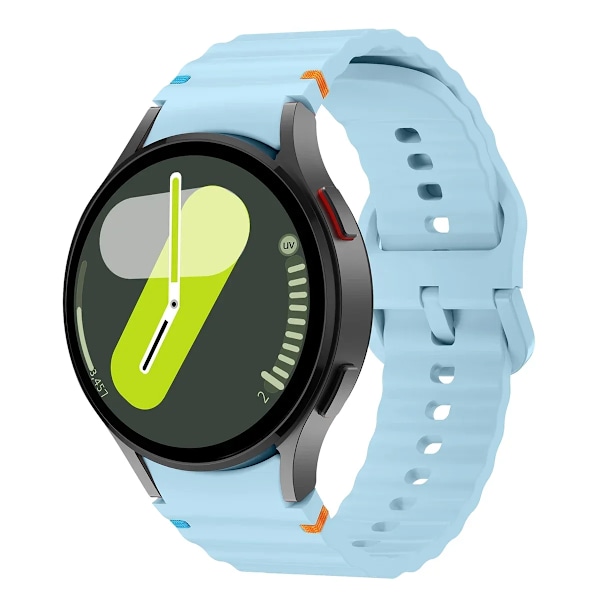Silikonarmband för Samsung Galaxy Watch 7 6 5 4 44mm 40mm 5 45mm Armband för Galaxy Watch 6 4 classic 47mm 43mm 46mm 42mm band Blue for watch 4 5 6 7