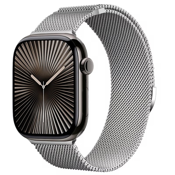 Milanese Armband för Apple Watch Band Ultra2 49mm 10 46mm 9 8 7 45mm 41mm Metall Magnetiskt Armband iWatch 6 5 4 SE2 44mm 40mm 42mm Silver for serise 10 42mm