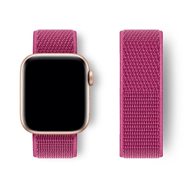 Nylon Loop Armband för Apple Watch band 44mm 40mm 45mm 41mm 46 42mm 49mm 44 45 mm armband iWatch serie 10 9 SE 7 6 5 4 Ultra 2 Dragon Fruit 41 40mm 41mm S10-42mm