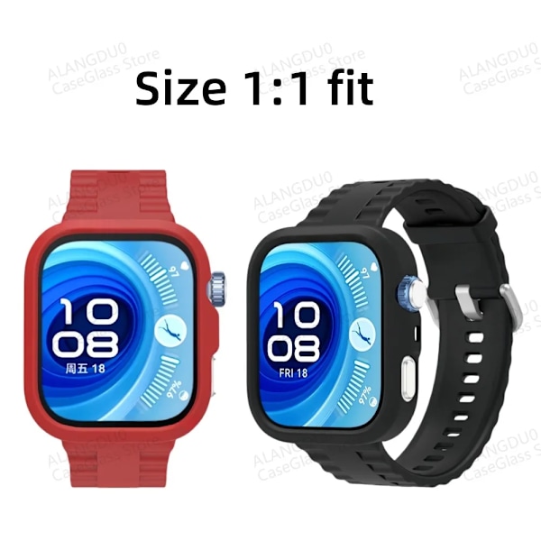 Silikonskal för Huawei Watch Fit 4 Pro Mjukt Skal Stötsäkert Bumper Skal Smart Klocka Skyddande Fodral huawei fit4 Tillbehör Red For HUAWEI Fit 4