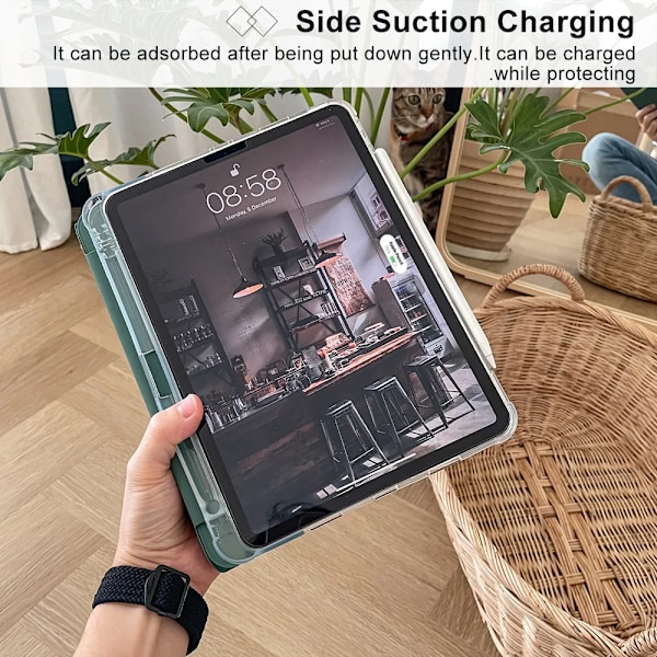 Skal för iPad 11:e generationen A16 Funda iPad Pro 11 13 M4 2025 M2 M3 iPad Air 13 11 Air 5 4 iPad 10:e 9:e 8:e 7:e Mini A17 Pro 12.9 Fodral Black iPad 10th-11th A16